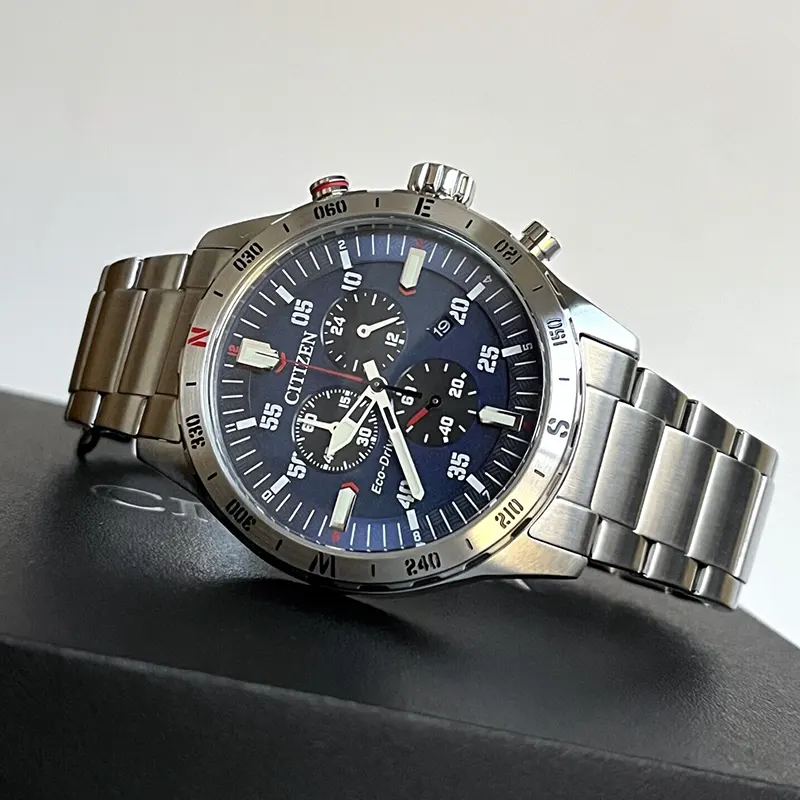 Citizen Eco-Drive Chrono Blue Dial Men's Watch- AT2520-89L